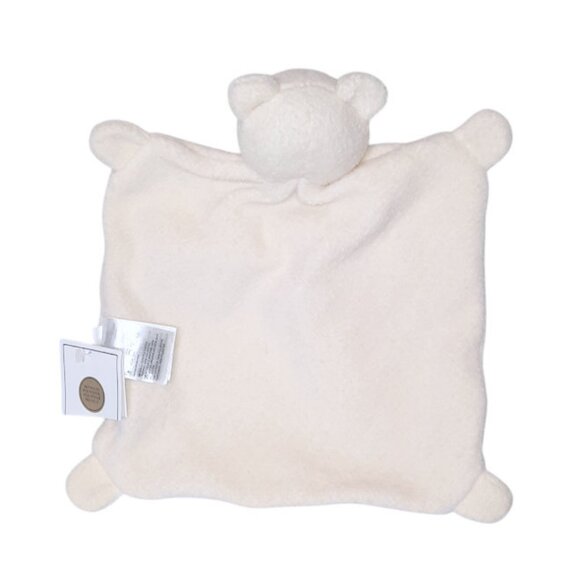 H&M Plush Bear Cream Sherpa Crinkle Baby Lovey Security Blanket Toy 9.5" - Picture 3 of 4